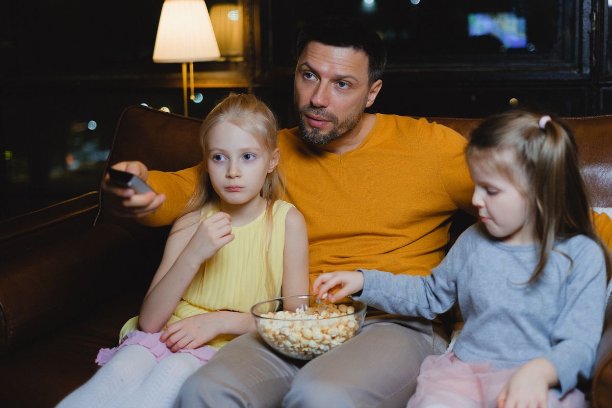 Friends watching live TV
