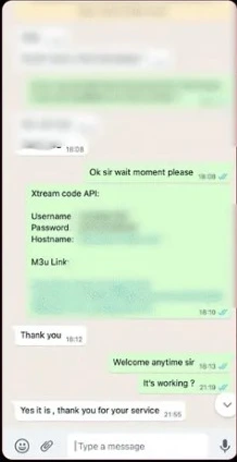 Customer confirming their Play Vision IPTV service is working