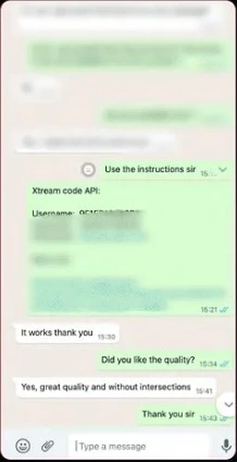Customer praising Play Vision IPTV quality without interruptions